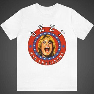 Ozzy Osbourne T-Shirt 1984 For President Rock Band Vintage Graphic Retro 89